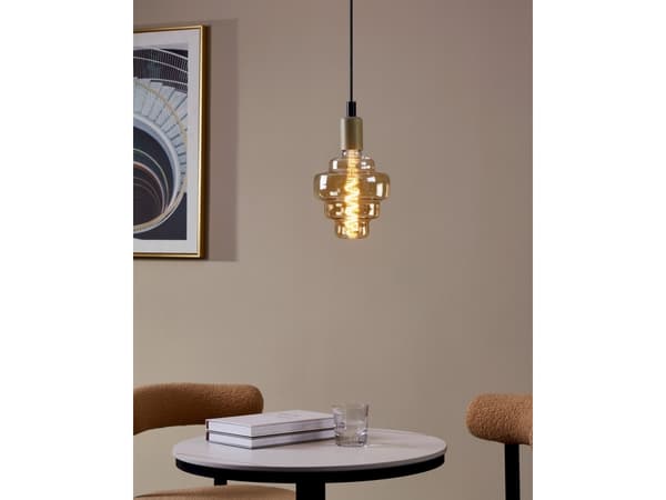 EGLO E27 LED OR150 bärnstensfärgad dekorativ glödlampa med spiral och varmvitt ljus