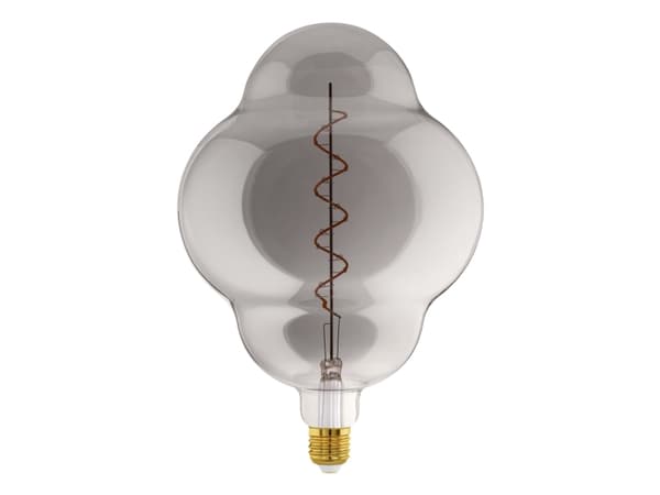 EGLO E27 LED CL200 røgfarvet dekorationspære med spiral og varmt hvidt lys