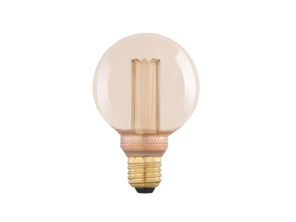 EGLO E27 LED G80 amberfarvet globe dekorationspære med varmt hvidt lys