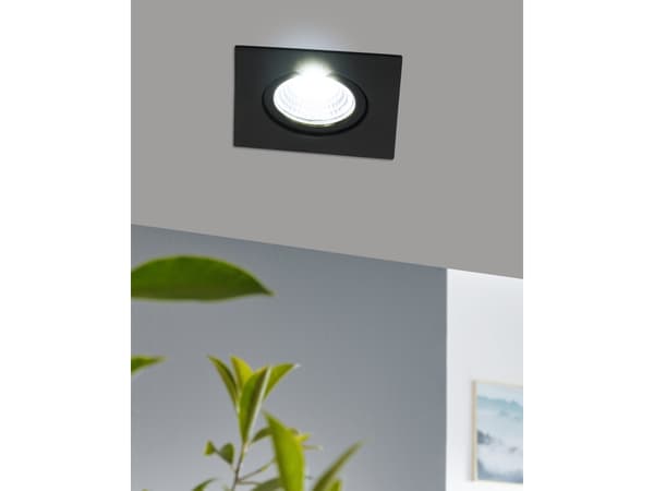 EGLO SALICETO INDBYG. KIP 88X88 450LM 4000K DÆMPB. SORT