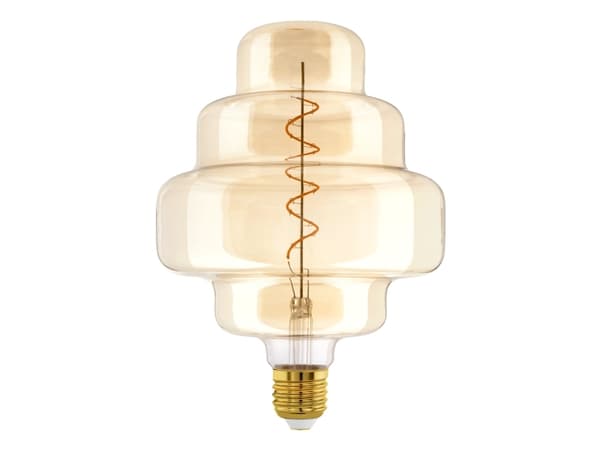 EGLO E27 LED OR200 bärnstensfärgad dekorativ glödlampa med spiral och varmvitt ljus