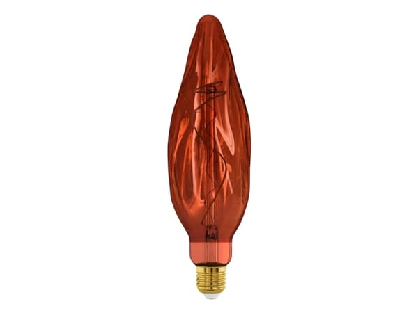 EGLO E27 LED CF78 kobberfarvet dekorationspære med spiral og varmt hvidt lys