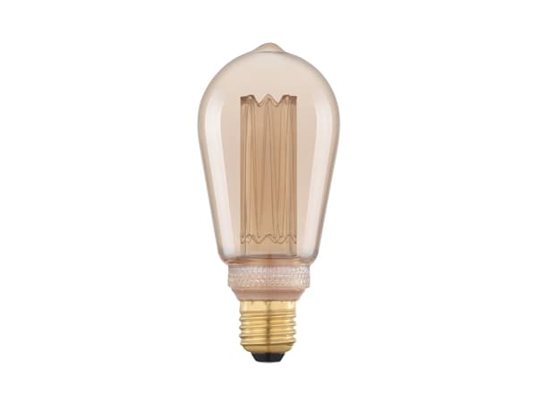EGLO E27 LED B75 bärnstensfärgad dekorativ glödlampa med varmvitt ljus