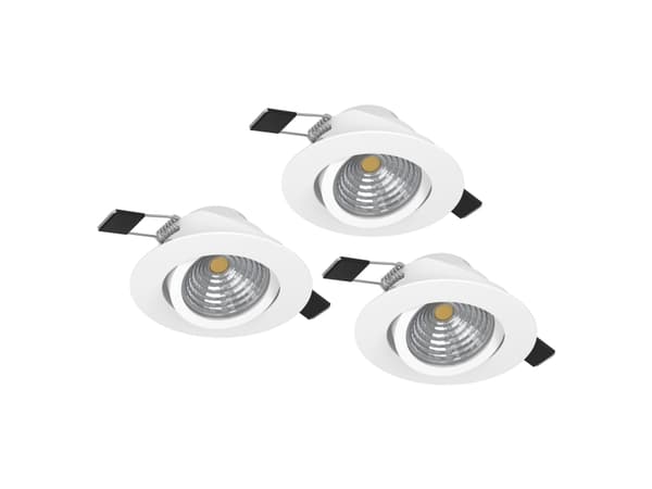 EGLO SALICETO INFÄLLD SET KIP Ø88 3X450LM DIMBAR VIT