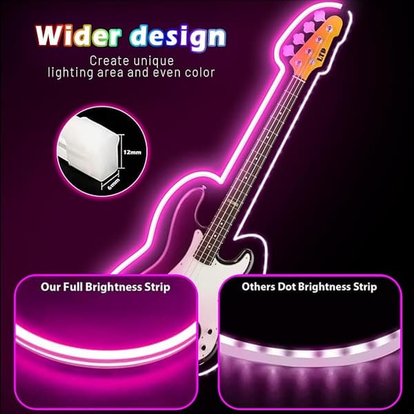 Neon ljusremsa/RGB list, app styrning, färg musiksynkronisering, IP67 - 2m