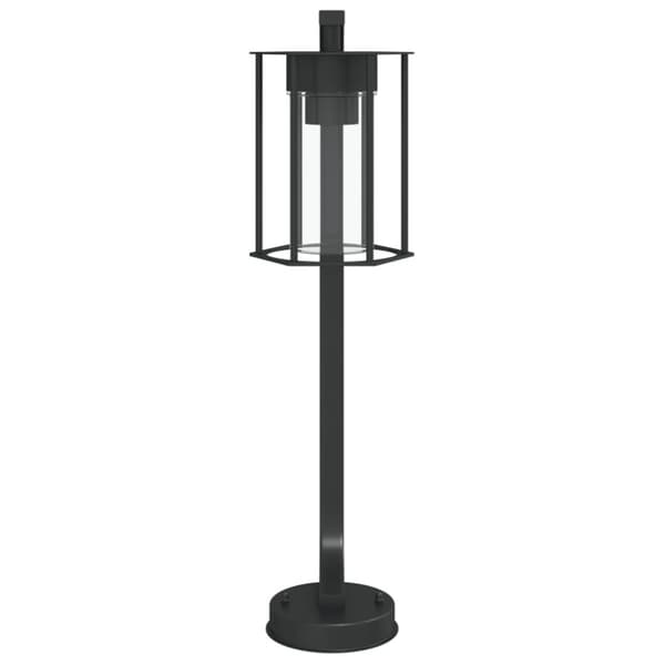 vidaXL udendørs standerlampe 60 cm rustfrit stål sort
