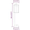Miniatyrbillede 8 af 8: vidaXL udendørs standerlampe 60 cm rustfrit stål sort