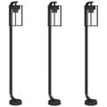 Miniatyrbilde 3 av 8: vidaXL Utendørs gulvlamper 3 stk svart 100 cm rustfritt stål