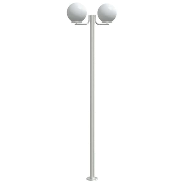 vidaXL Utomhusgolvlampor 3 st silver 215 cm rostfritt stål