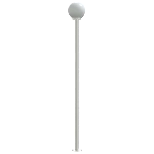 vidaXL Utomhusgolvlampor 3 st silver 215 cm rostfritt stål