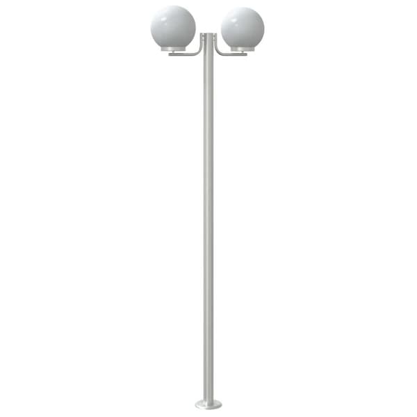 vidaXL Utomhusgolvlampor 3 st silver 215 cm rostfritt stål