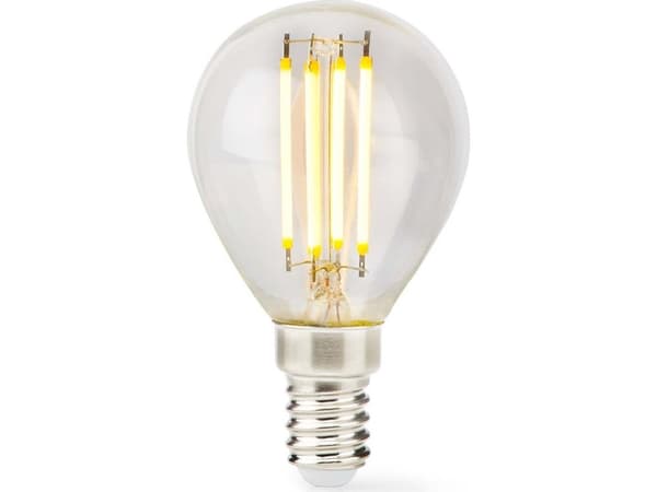 Nedis LBFE14G452, 4,5 W, 42 W, E14, 470 lm, 15000 h, Lämmin valkoinen