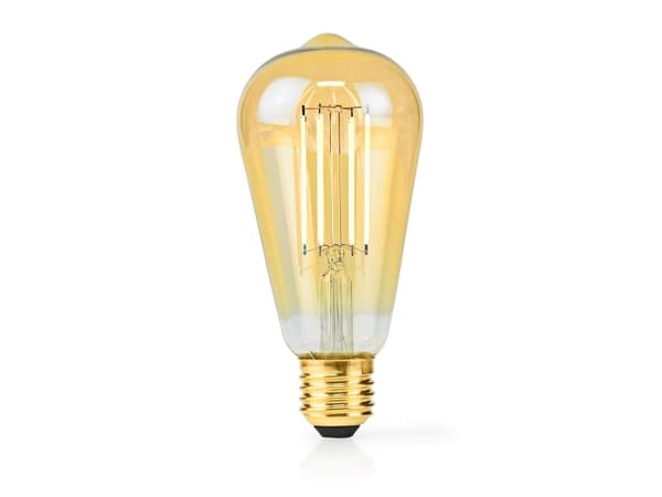 Nedis LBDE27ST64GD1, 4,9 W, 42 W, E27, 470 lm, 15000 timer, Ekstra varmt lys, Varm hvit