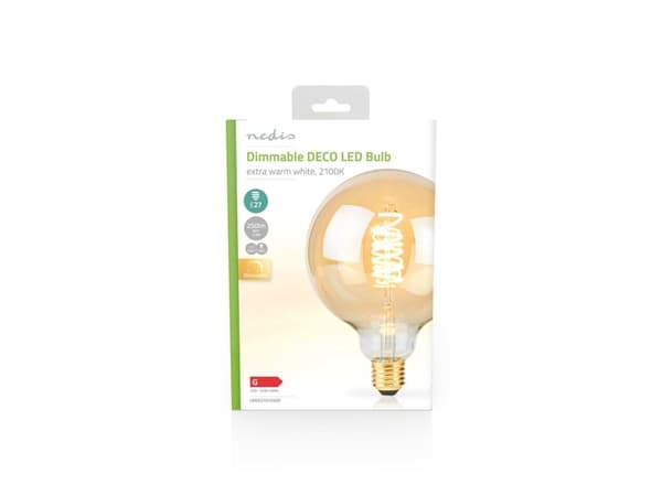 Nedis LBDE27G125GD, 3,8 W, 26 W, E27, 270 lm, 15000 timer, Ekstra varmt lys, Varm hvit