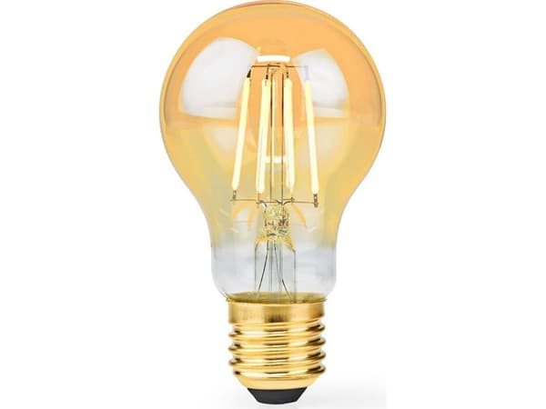 Nedis LBDE27A60GD, 4,9 W, 42 W, E27, 470 lm, 15000 timer, Ekstra varmt lys, Varm hvit