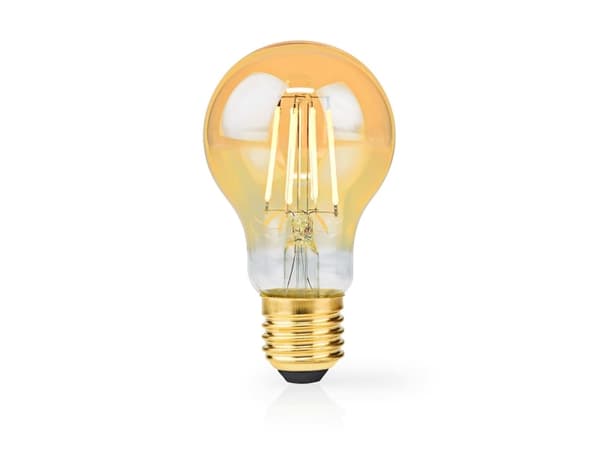 Nedis LBDE27A60GD, 4,9 W, 42 W, E27, 470 lm, 15000 timer, Ekstra varmt lys, Varm hvit