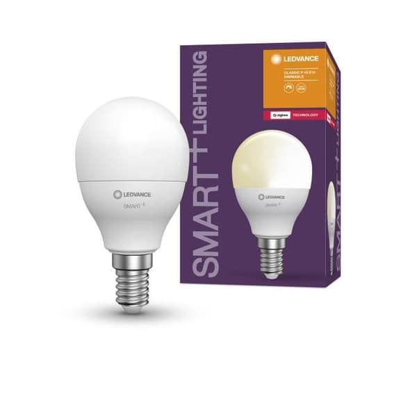 Intelligent LED-lampa - LEDVANCE - E14 - Varm vit - 470 Lumen - Dimmerkompatibel
