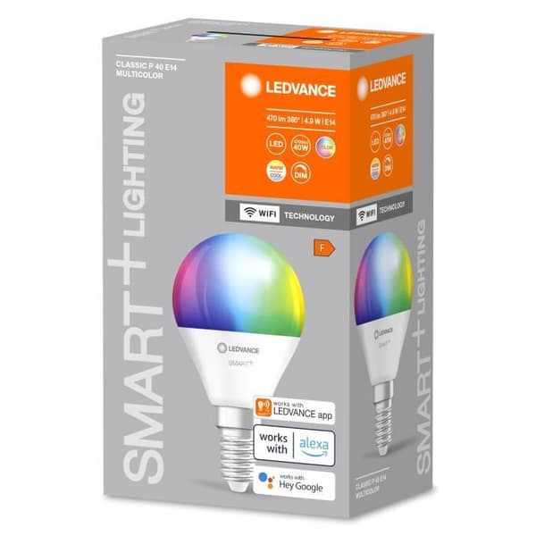 LEDVANCE SMART+ WIFI LED-lampa, frostad, 4,9W, 470lm 2700-6500