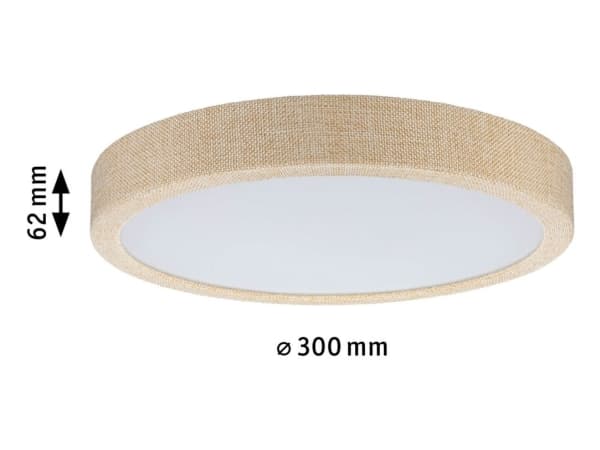 Paulmann Cosara, Rund, Tak, Ytmonterad, Beige, Vit, Plast, Tyg, IP44