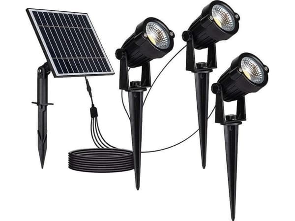 V-TAC Jordarmatur Hage Innfelt LED V-TAC Solar 3x1,2W IP65 VT-11032 3000K 50lm 3 års garanti