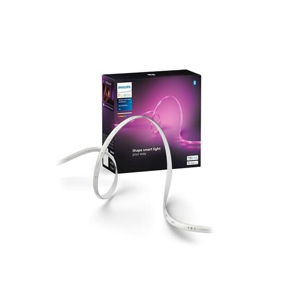 Anslutningsbar LED-list - Philips Hue - Solo Lightstrip - 3 m - Vit - Inbyggd LED