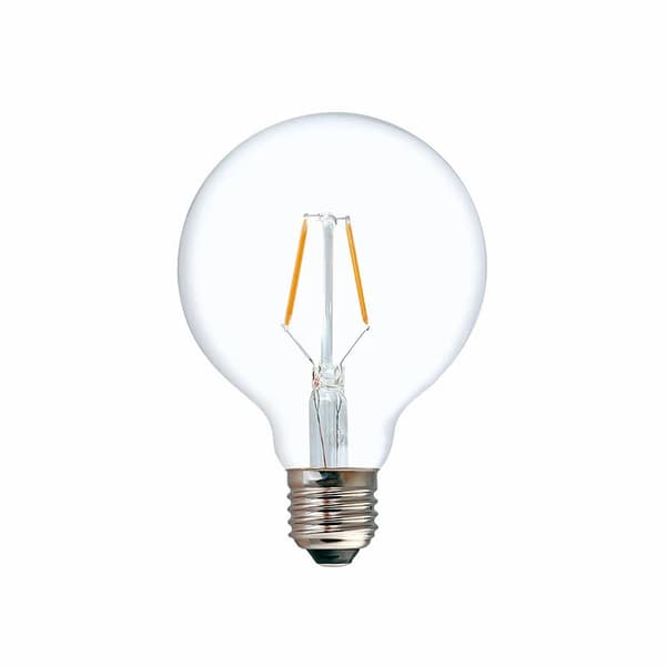 10-Pak LED-pære G80 Dæmpbar Klar 2W 2200K E27