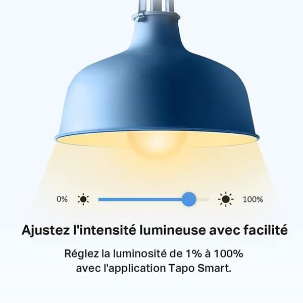 TP-Link Tapo Wifi Smart Bulb, varmvit E27 LED-lampa, kompatibel med Alexa, Google Home och Siri Set med 2 Tapo L510E