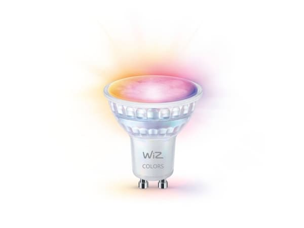 WiZ Colors - LED-spotlight - form: PAR16 - klar finish - GU10 - 4.7 W (motsvarande 50 W) - klass F - RGB-lampa - 2200-6500 K