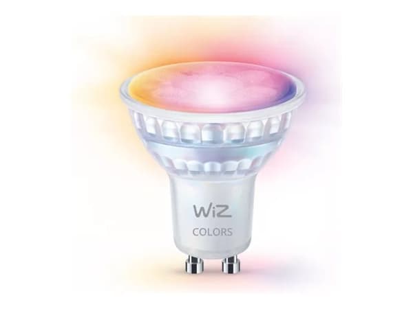 WiZ Colors - LED-spotlight - form: PAR16 - klar finish - GU10 - 4.7 W (motsvarande 50 W) - klass F - RGB-lampa - 2200-6500 K