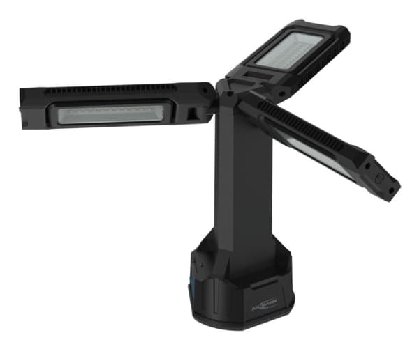 Ansmann Triohead 7000R, 66 W, LED, 3 lamppua, 4000 mAh, Musta, Vapaasti seisova työvalo