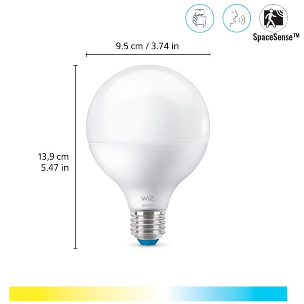 WiFi Smart LED E27 G95 75W 1055lm Lämmin-viileä valkoinen
