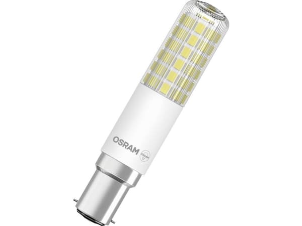 OSRAM LED T SLIM klar 1055lm 8W/827 (75W) B15d dæmpbar