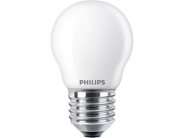 Philips MASTER Value LED Krone Dæmpbar 3,4W (40W) E27 P45 927 Mat Glas