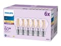 Miniatyrbild 1 av 4: Philips LED Classic - LED-glödlampa - form: A60 - E27 - 7 W (motsvarande 60 W) - klass E - varmt vitt ljus - 2700 K (paket om 6)