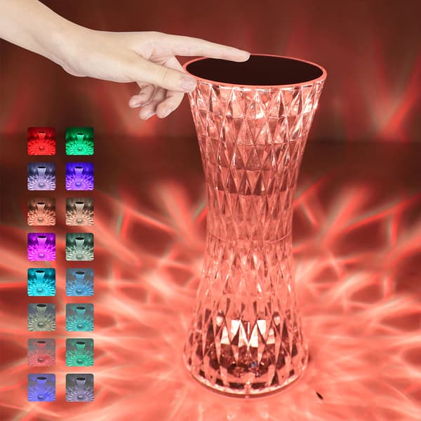United LED-krystal-lampe med fjernbetjening og farveskift