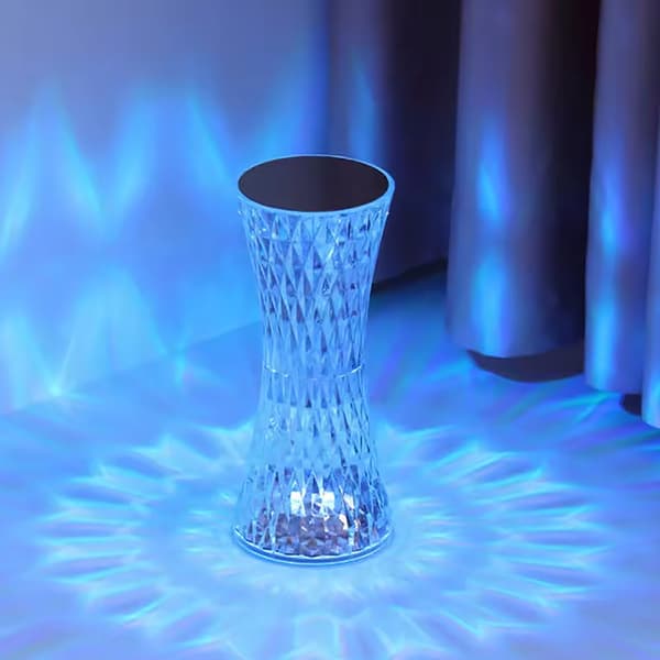 United LED-krystal-lampe med fjernbetjening og farveskift