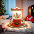Miniatyrbilde 1 av 2: Snøkule med LED-lys - Vinterkarusell