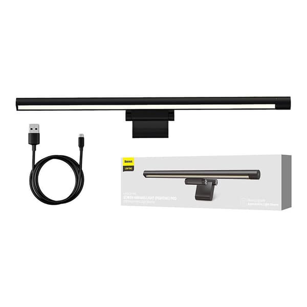 Baseus i-wok Pro series USB trinnløs dimmende skjerm hengelys (fighting) Sort