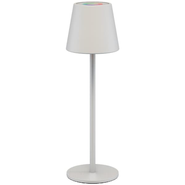 Goobay batteridriven LED bordslampa med RGBW-ljus och touch-kontroll i vit