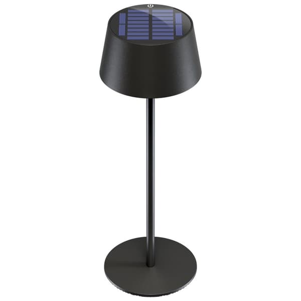 Goobay LED Bordslampa med solcellsladdning och touchkontroll - Svart