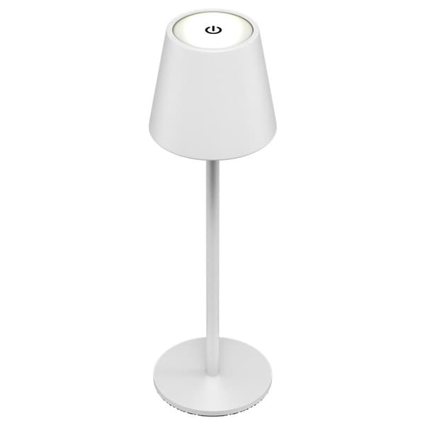 Goobay Batteridrevet LED-bordlampe i hvitt med berøringskontroll og dimbar funksjon