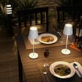 Miniatyrbilde 2 av 5: Goobay Batteridrevet LED-bordlampe i hvitt med berøringskontroll og dimbar funksjon