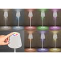 Miniatyrbilde 4 av 4: Goobay Batteridrevet LED-bordlampe med RGBW-lys og berøringskontroll i hvitt