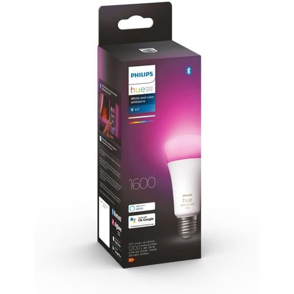Philips Hue White and Color Ambiance, ansluten LED-lampa E27, motsvarande 100W