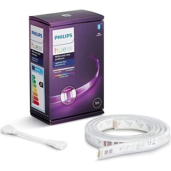 Philips Hue White &amp; Color Ambiance Indoor LightStrips extension 1m, V4, fungerar med Alexa, Google Assistant och Apple Homekit