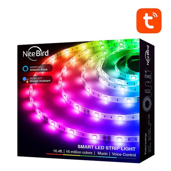Smart WiFi RGB LED-ljuslist NiteBird SL3 (2x5m), Tuya