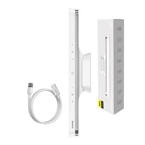 Baseus Magnetic Stepless Lamp Pro, med et berøringspanel (hvid) Hvid