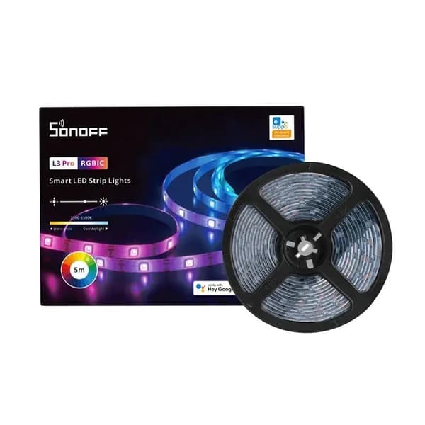 Smart WiFi RGBIC LED-lysstripe Sonoff L3 Pro 5m