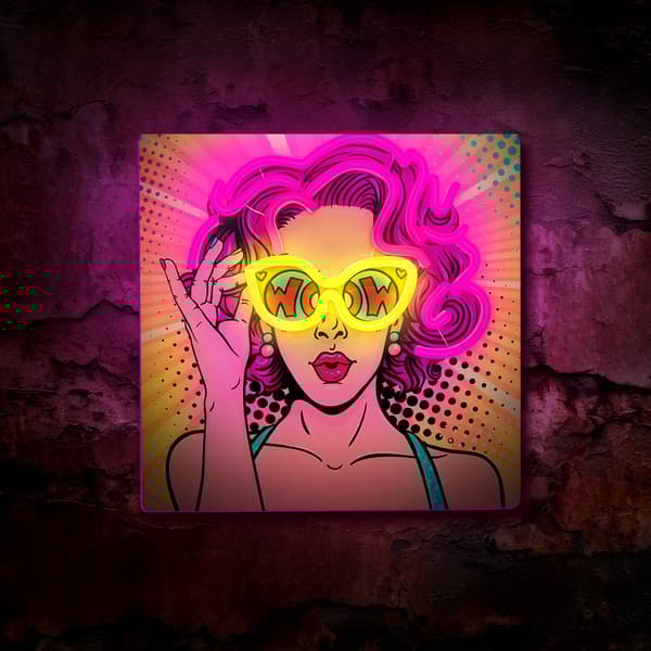 LED neonbelysning med dimmer - Power Woman