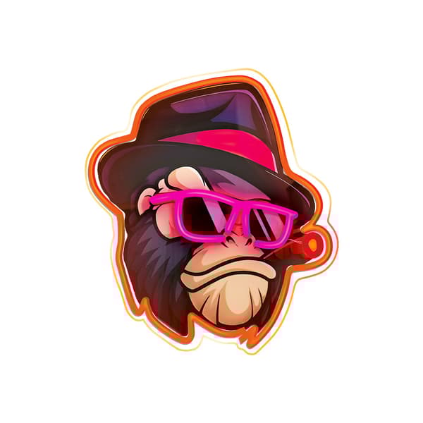 LED neonbelysning med dimmer - multifärgad Gangsta Monkey